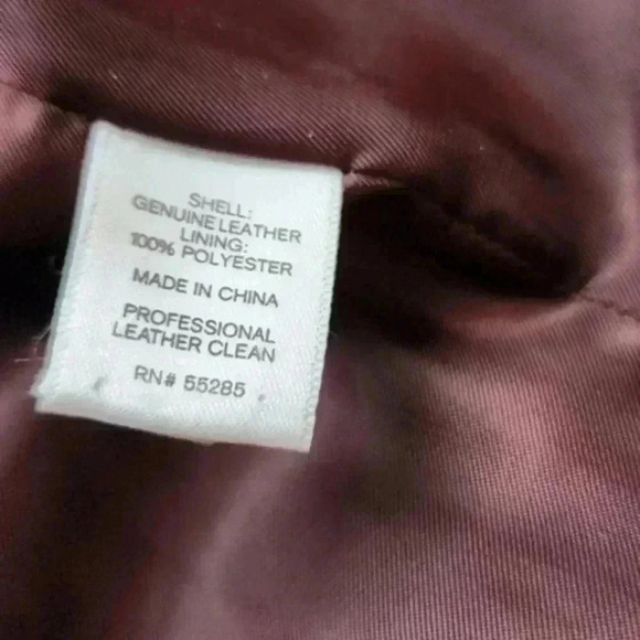 Express Jacket Suede Biker Moto Genuine Leather Oxblood Women's size Large - Picture 12 of 16